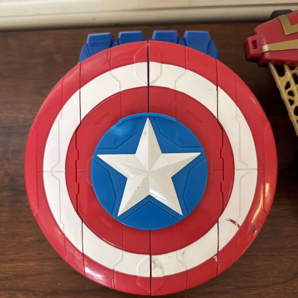 Nerf Marvel Avengers Strike Captain America  Iron Man Strikeshot Shield No Darts